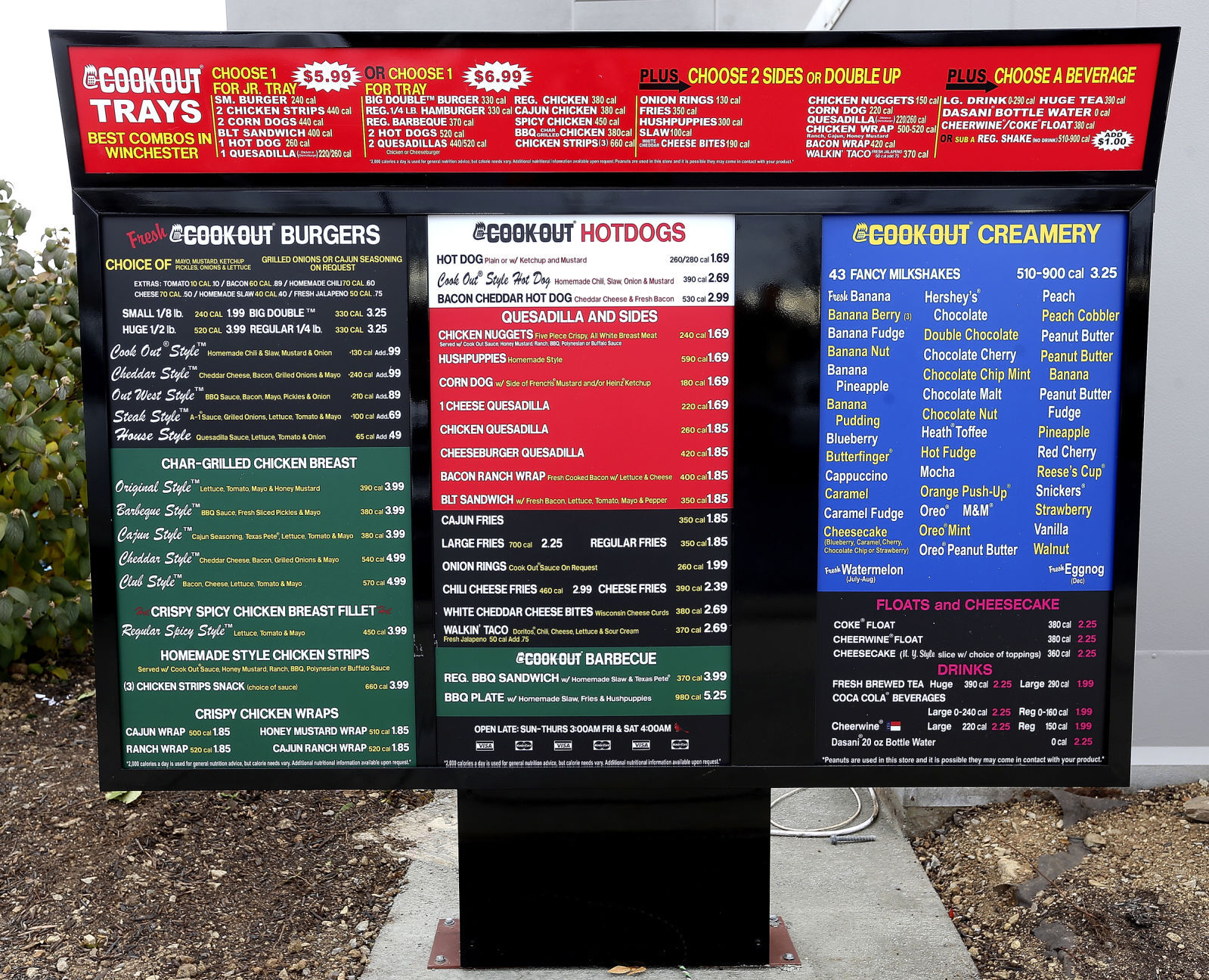 Cookout 2024 menu prices