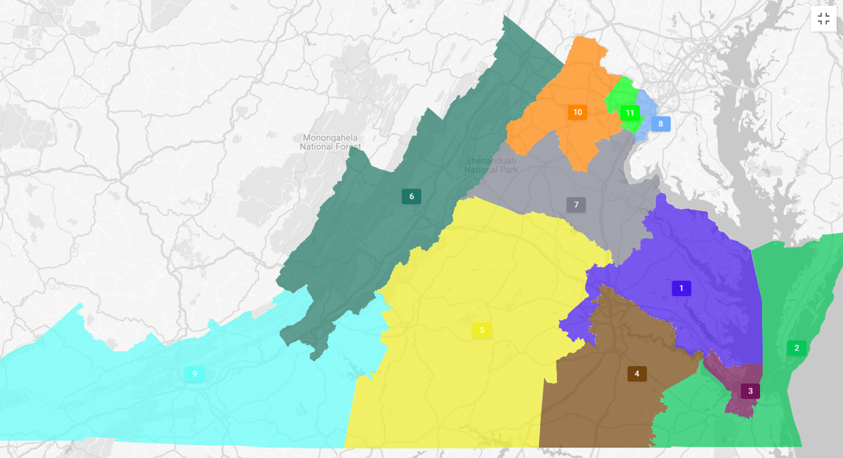 congressional districts in VA
