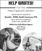 Heavy Equipment Operator with Northwest Iowa Solid Waste