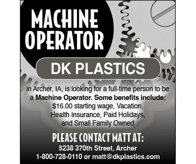 Machine Operator with DK Plastics