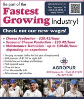 New Wages with Agropur