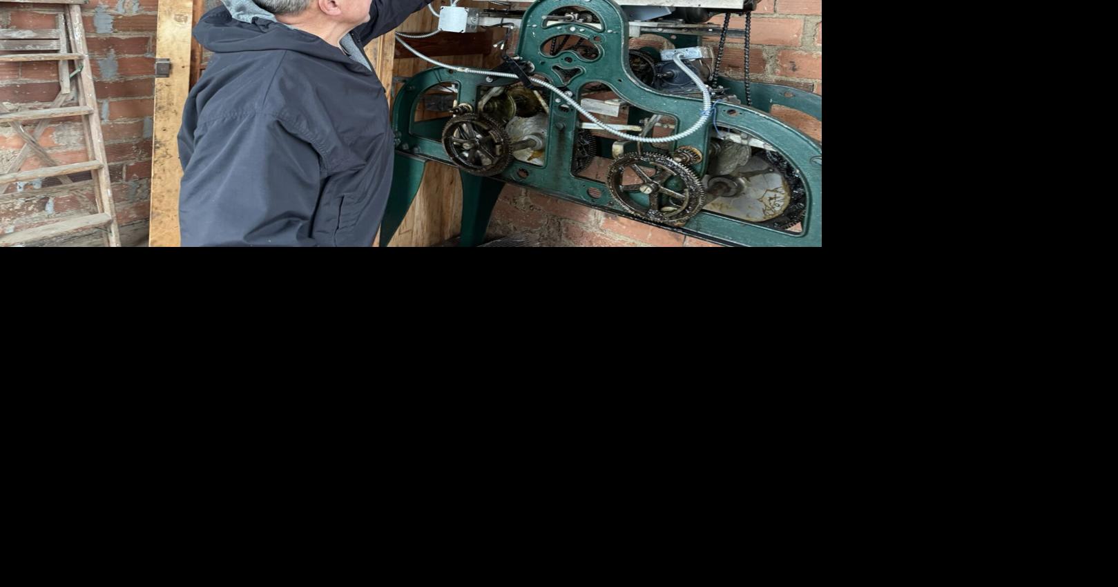 Keeper of the clocks at St. Mary's Catholic Church in Alton