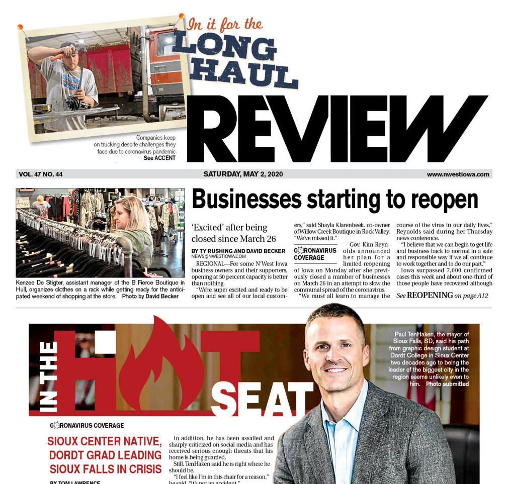 The N West Iowa Review May 2 2020 Nwestiowa Com