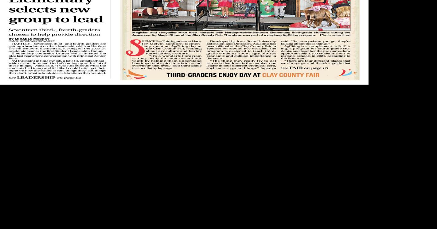 The N'West Iowa REVIEW HartleyMelvinSanborn school section Oct. 7