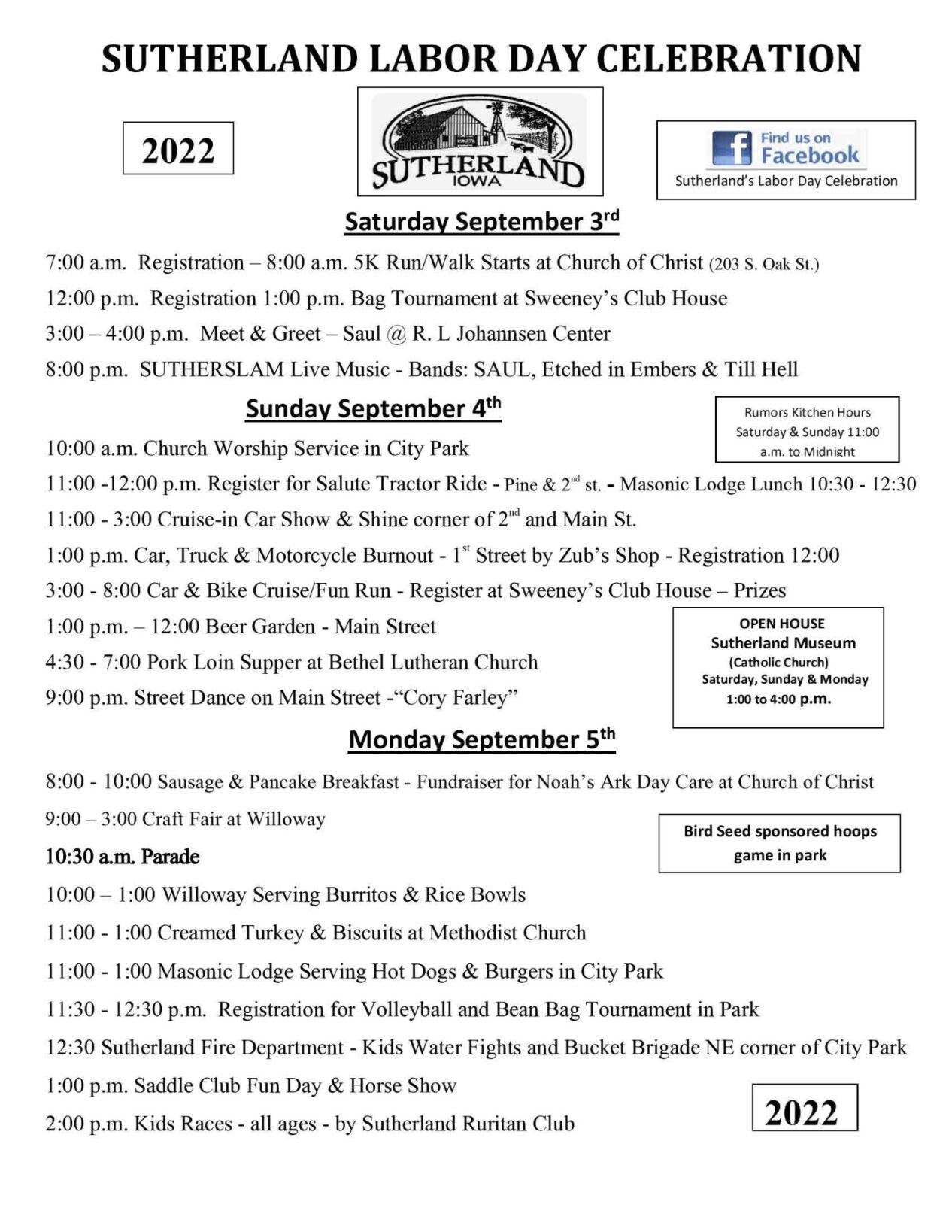 Sutherland prepping for Labor Day bash News