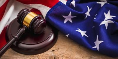Gavel and flag - federal court ruling