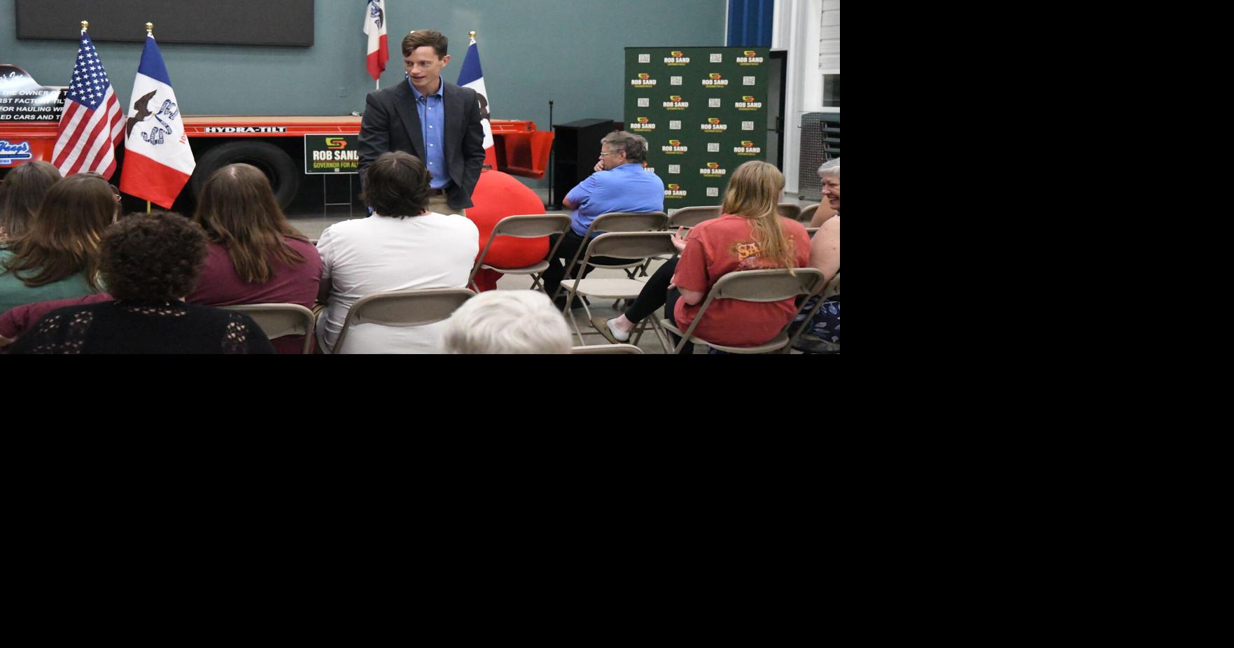 Governor candidate Sand travels through N'West Iowa