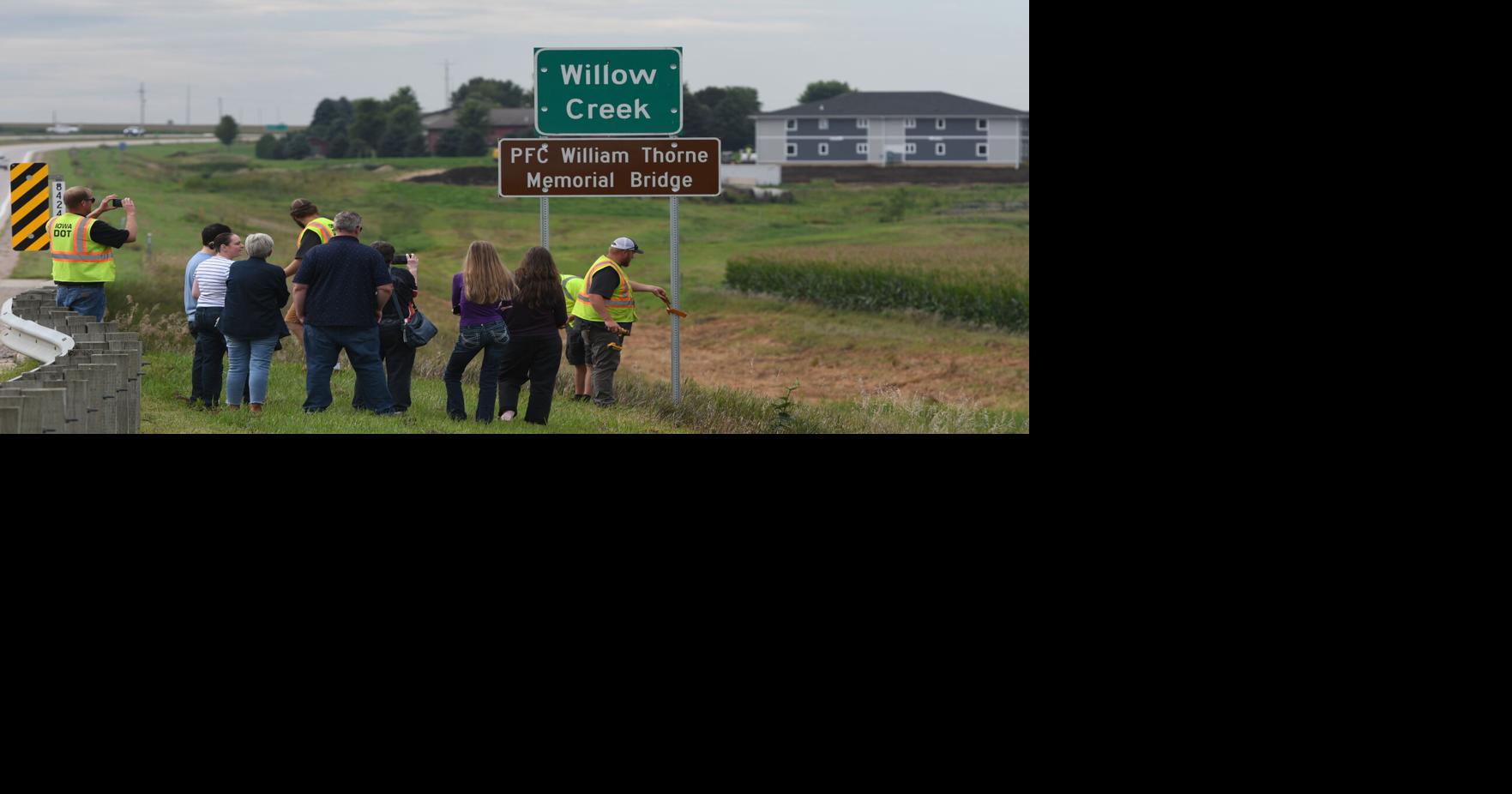 Pfc. William Thorne honored with bridge memorial 20 years after death