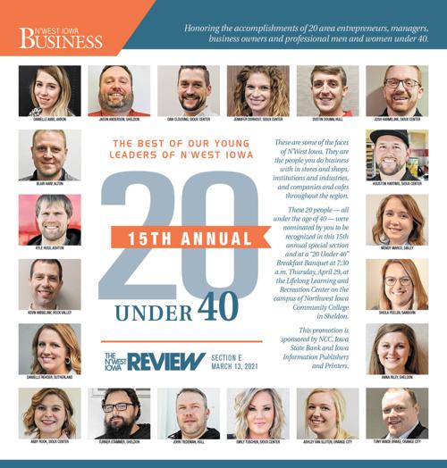The N'West Iowa REVIEW Business 20 Under 40 Mar. 13, 2021