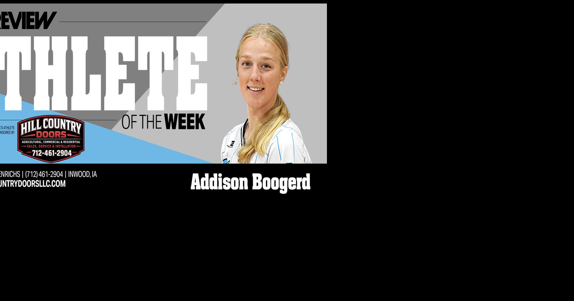 Athlete of the Week: Addison Boogerd
