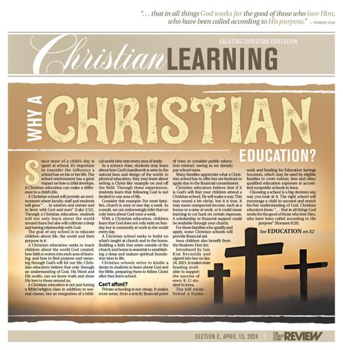 The N #39 West Iowa REVIEW Christian Education section April 13 2024