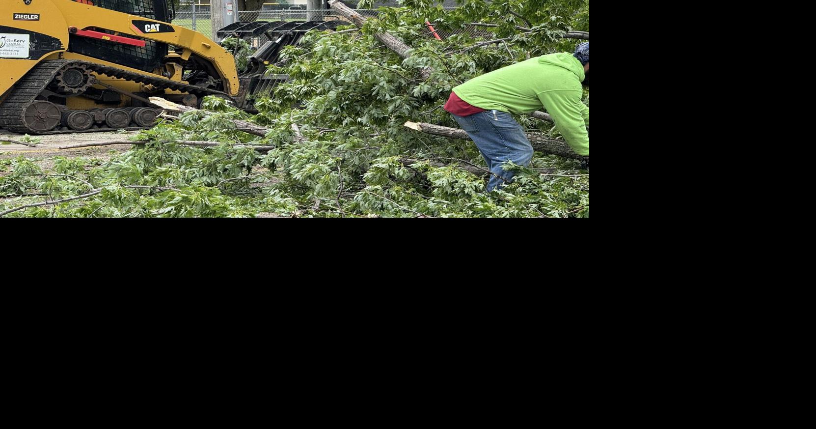 Clean up is underway in Kingsley after weekend storm