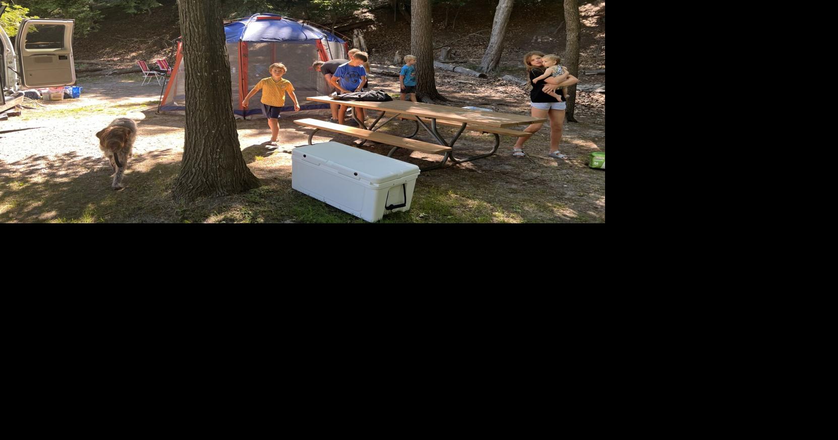 The joys and perils of family camping with tents for nine