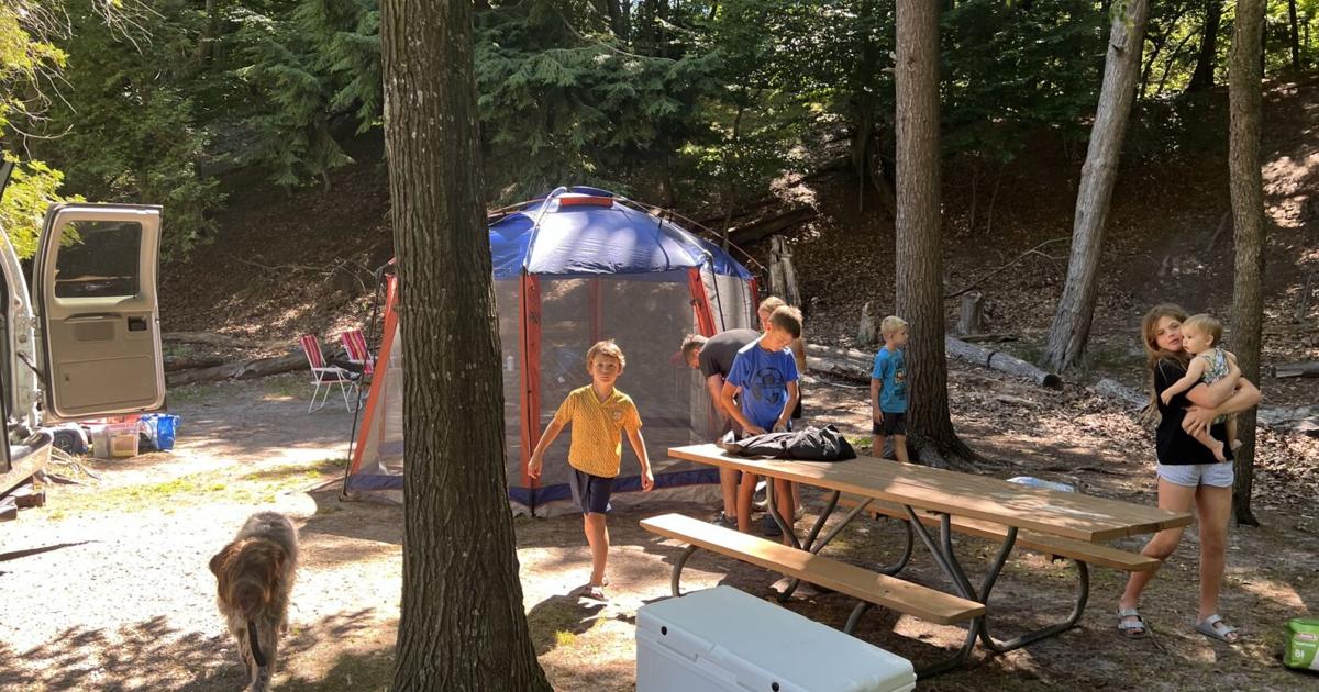 The joys and perils of family camping with tents for nine