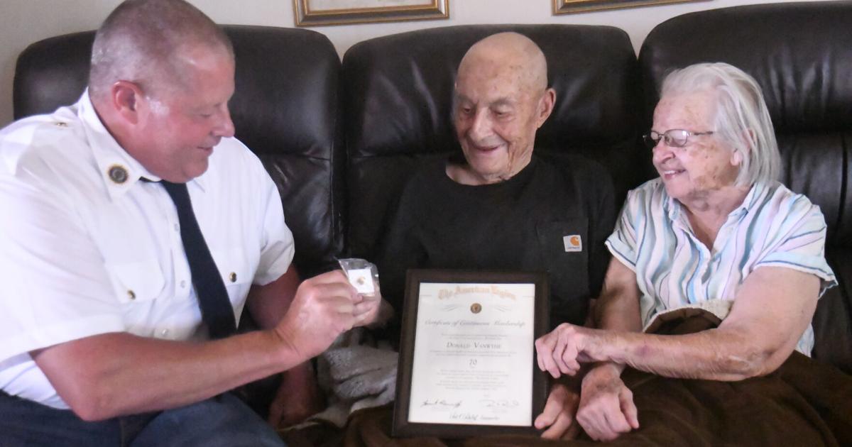 Van Wyhe's service leads to 70-year legion membership