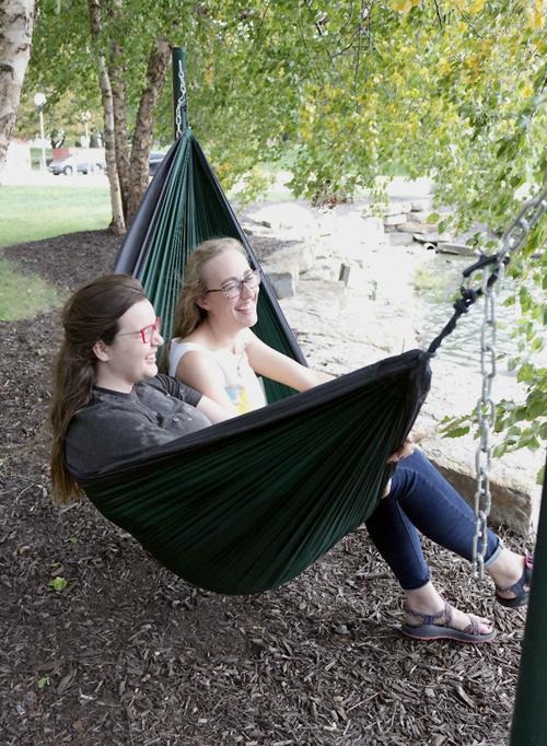 Northwest adds hammocks to campus landscape