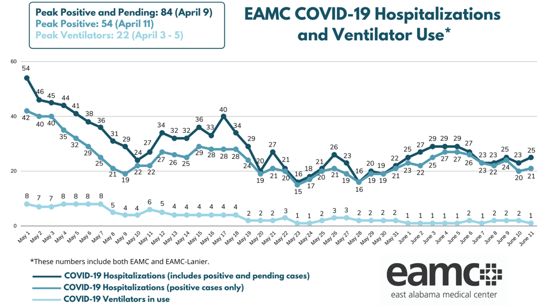 Covid 19 Hospitalizations Remain Steady Locally Opelika Auburn Local News Oanow Com