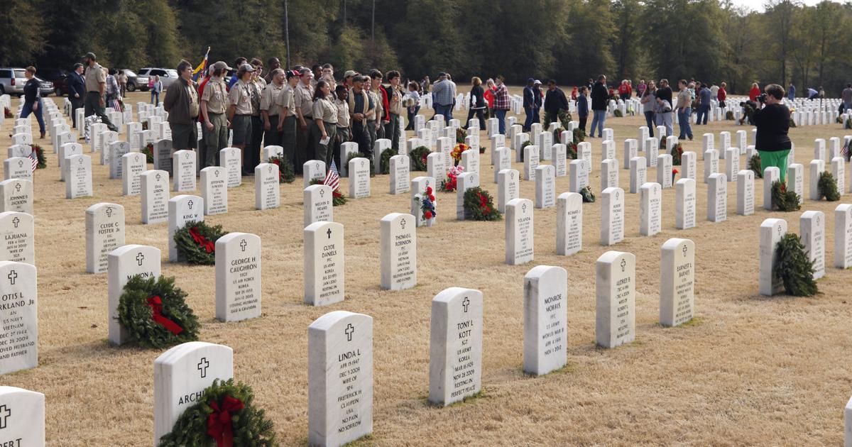 Wreaths Across America Day held at Fort Mitchell National Cemetery