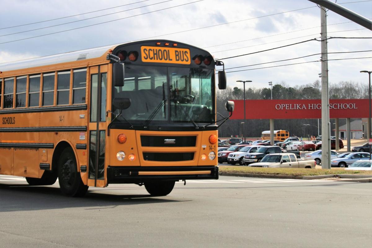 School bus at Opelika High School