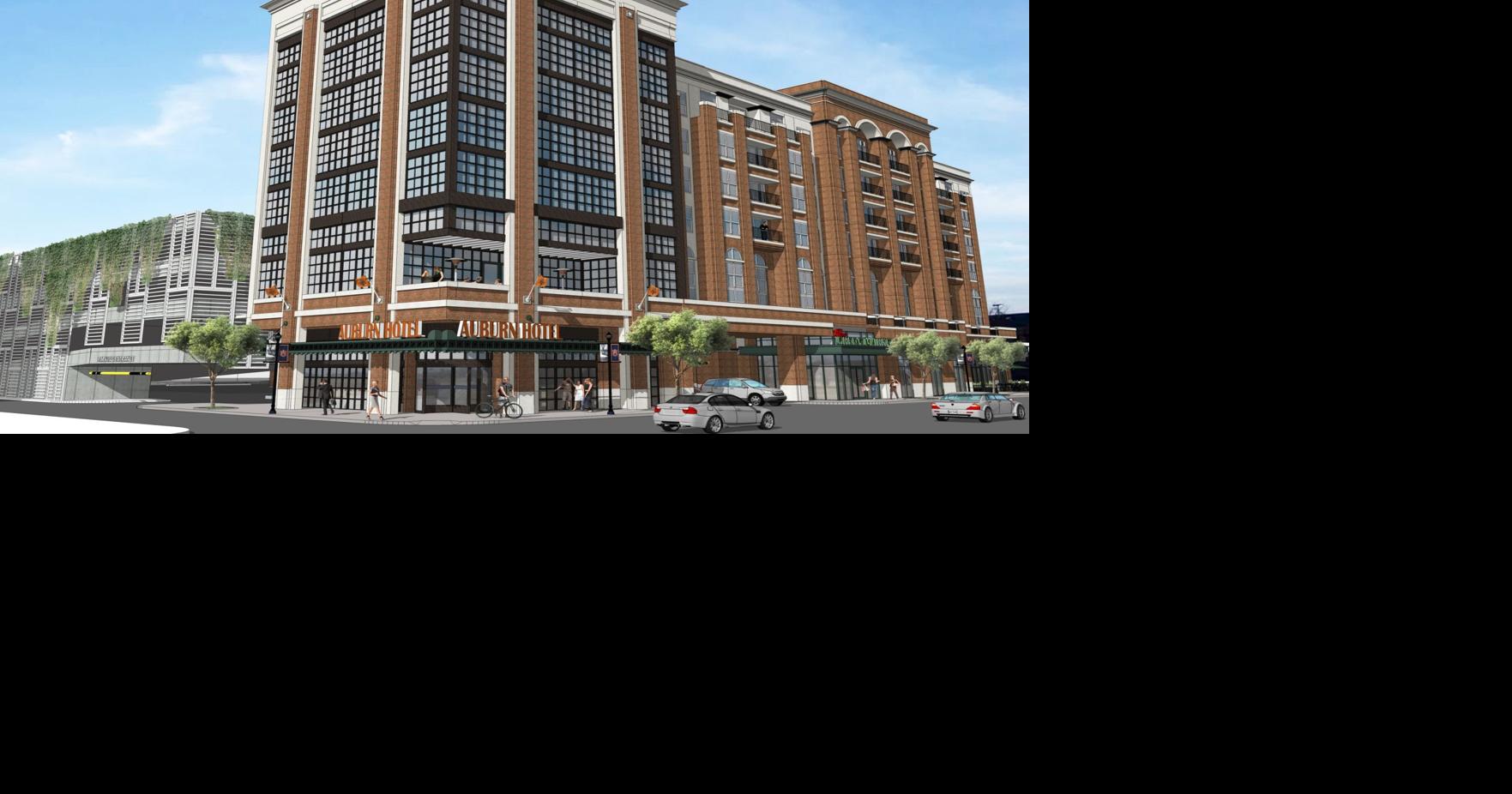 Renderings of Auburn parking lot redevelopment