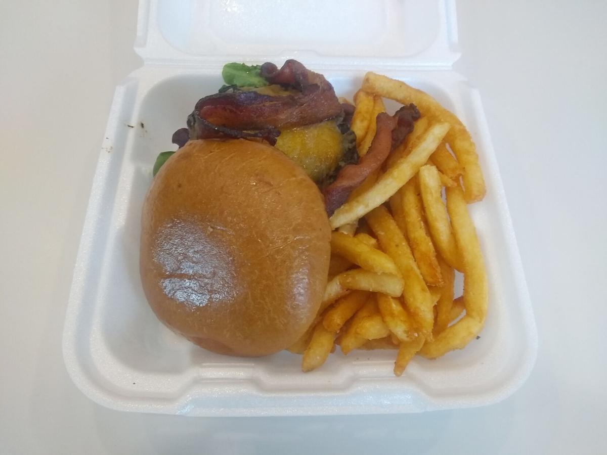 A hearty burger at Brick & Spoon
