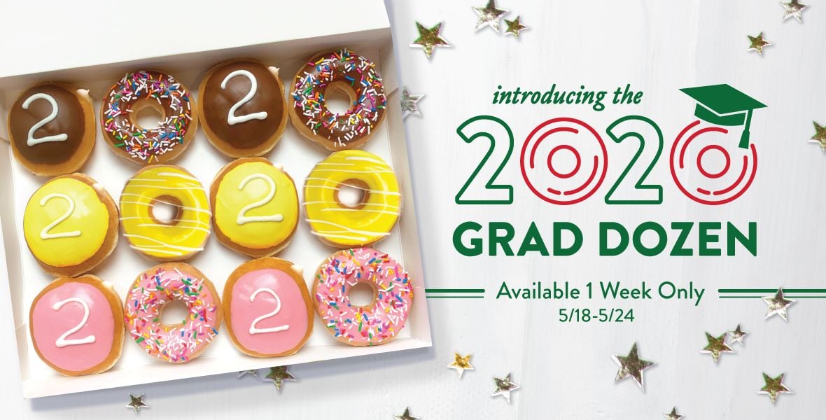 Krispy Kreme giving free dozen doughnuts to graduating seniors