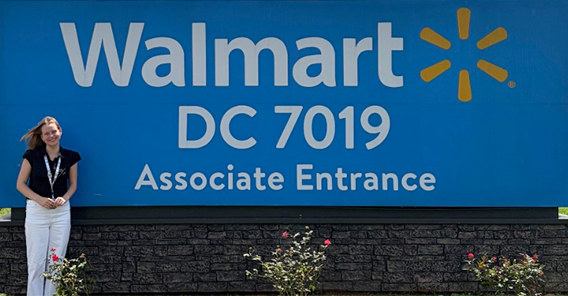 Sorrell College student makes lasting impact on Walmart during summer internship at Brundidge-based Distribution Center 7019