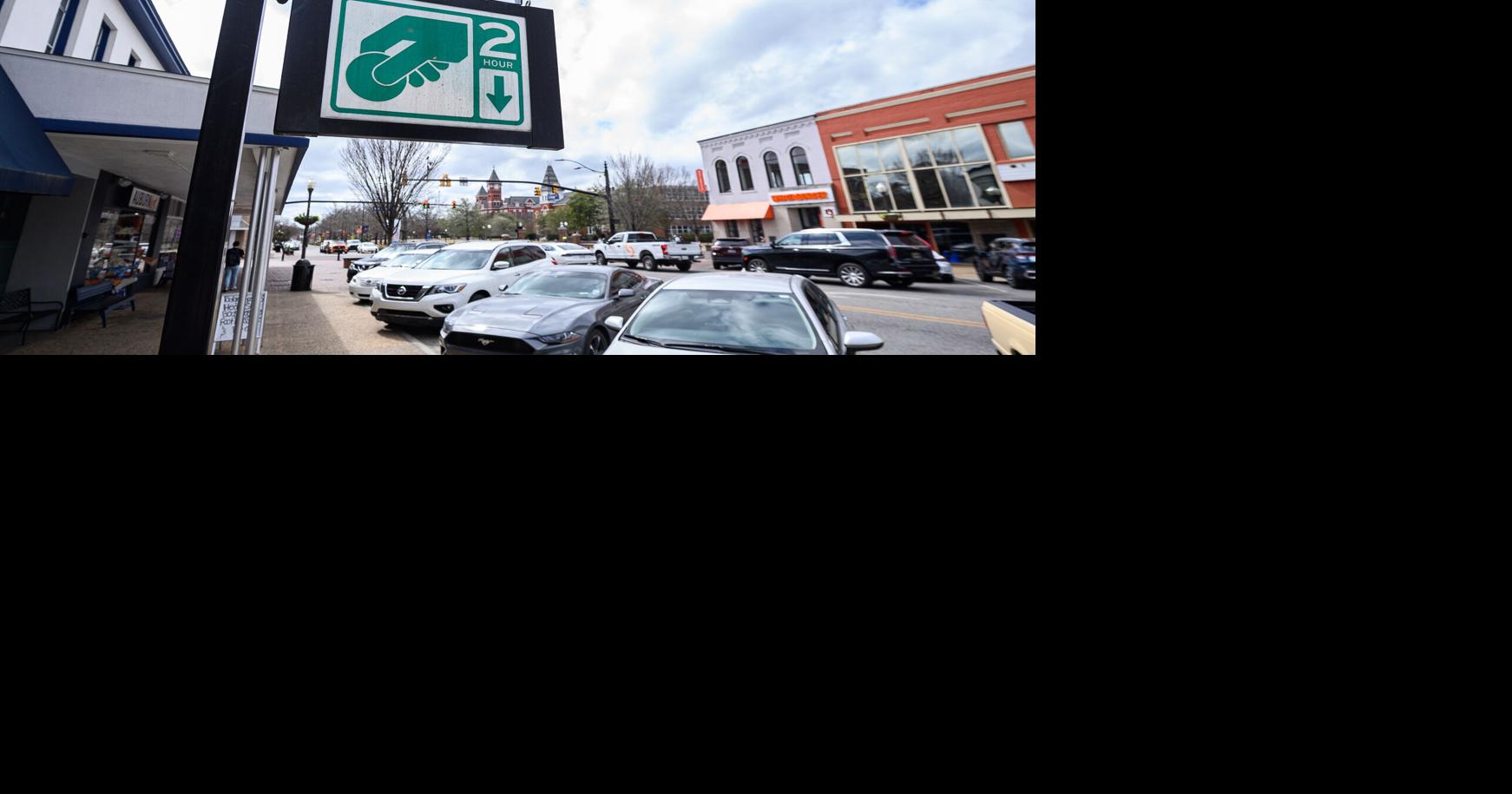 Free downtown parking available between Auburn University's summer and fall semesters