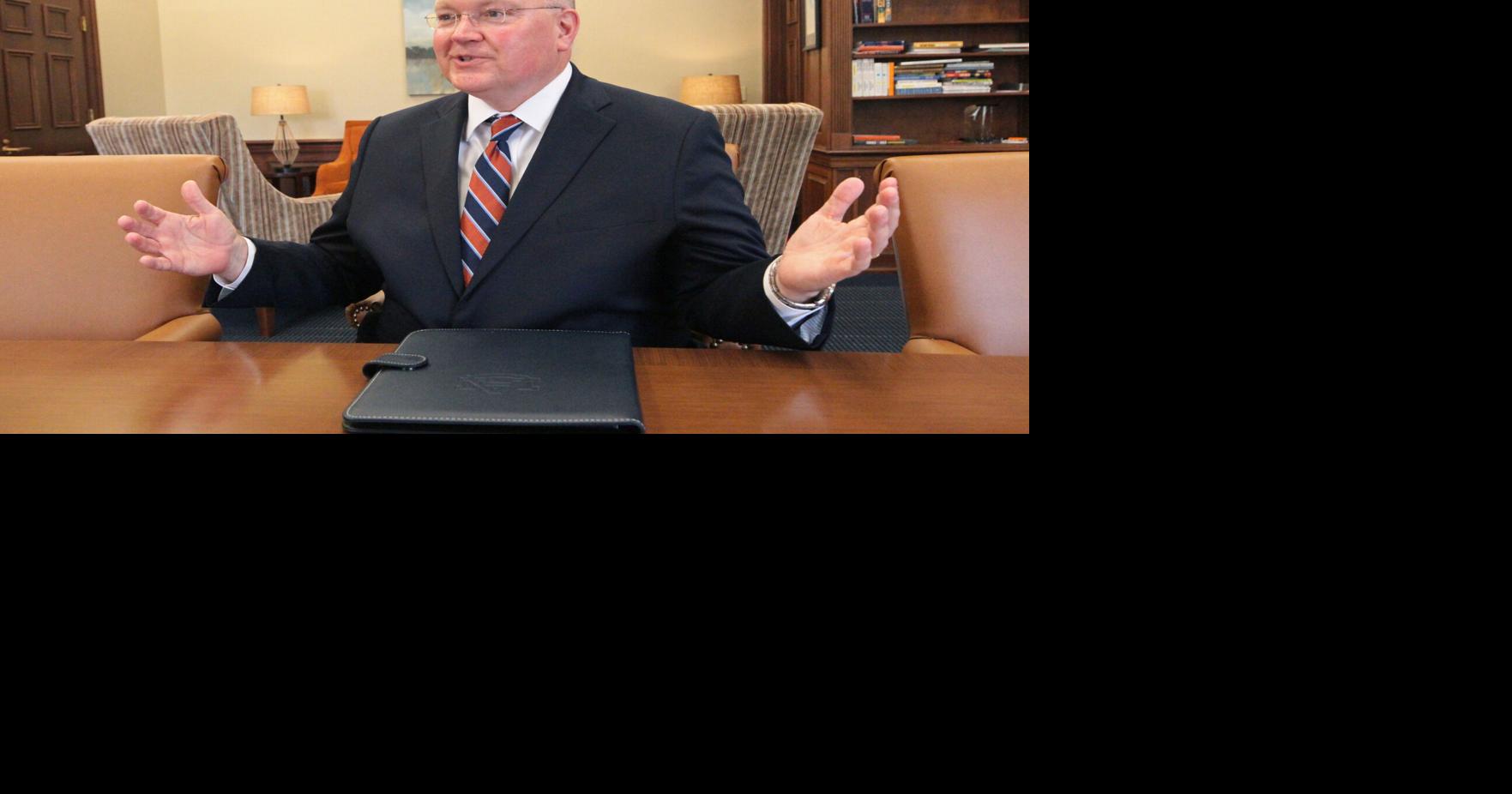 Chris Roberts has a busy first day as the 21st president of Auburn  University