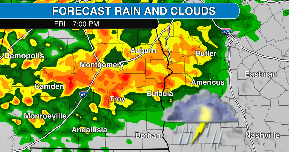 Severe storms, flooding expected in southern Alabama Friday