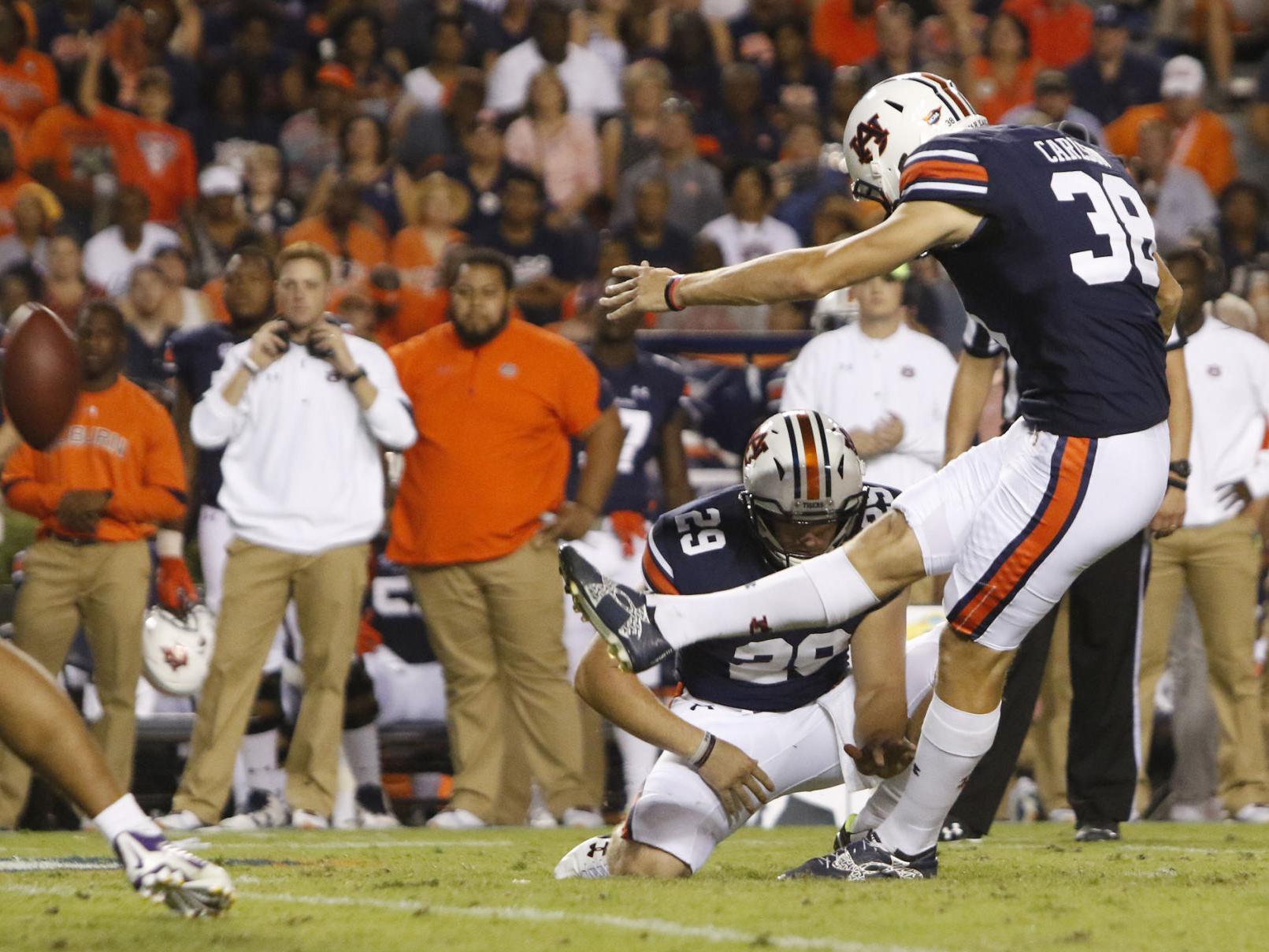 Daniel Carlson Living Up To Gus Malzahn S Best Kicker In College