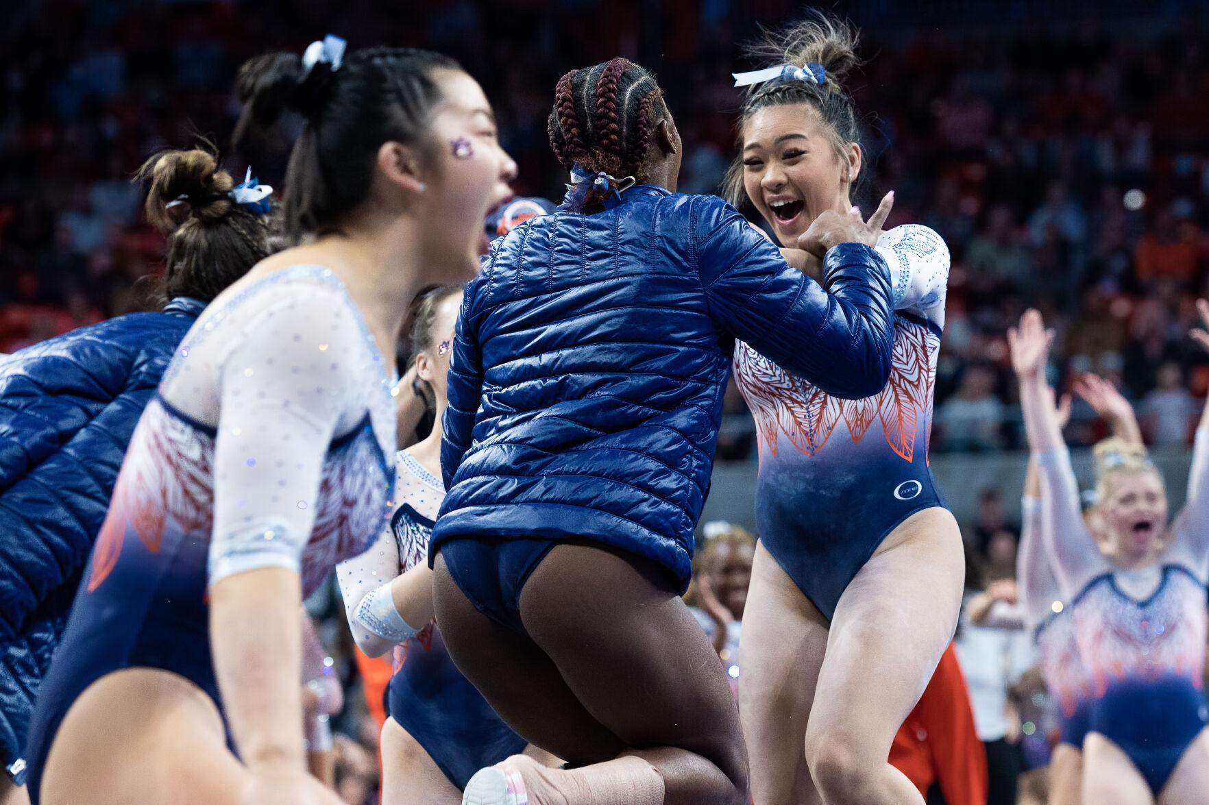 Suni Lee debuts the Nabieva at Auburn, marking the first time it’s ever