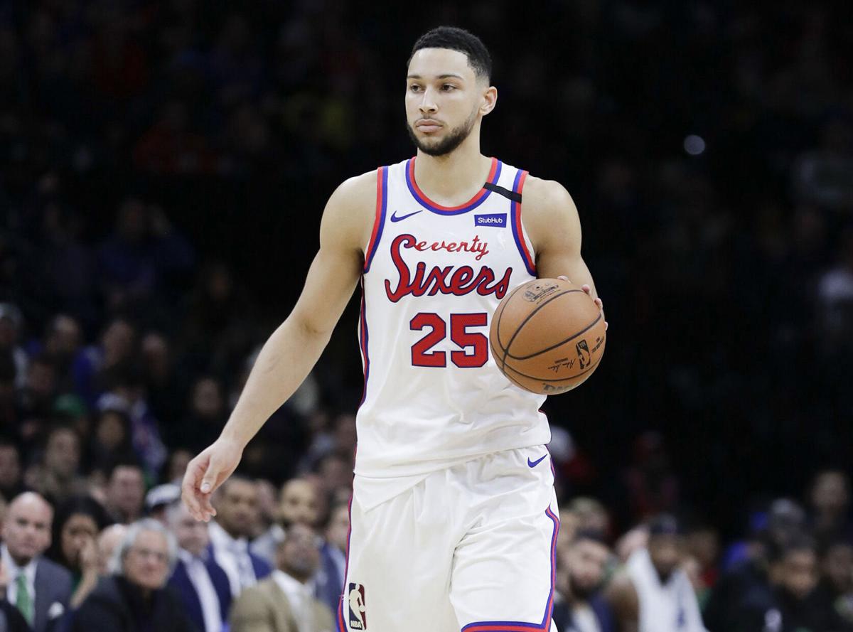 Philadelphia 76 ers guard Ben Simmons during a game against the Boston Celtics on January 9, 2020.