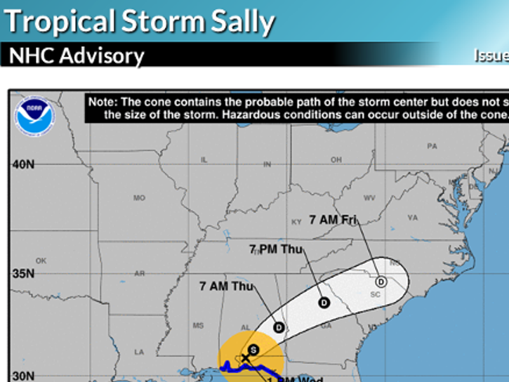 Hurricane Sally Updates Lee County Power Outages Reported Macon Russell Counties Under Flood Warning Local News Oanow Com