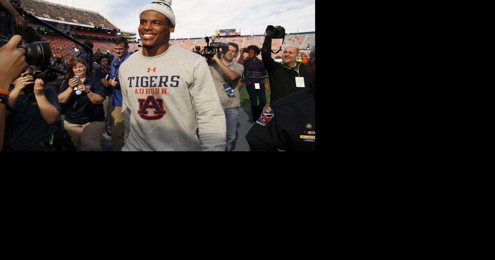 Cam Newton throwing at Auburn's pro day