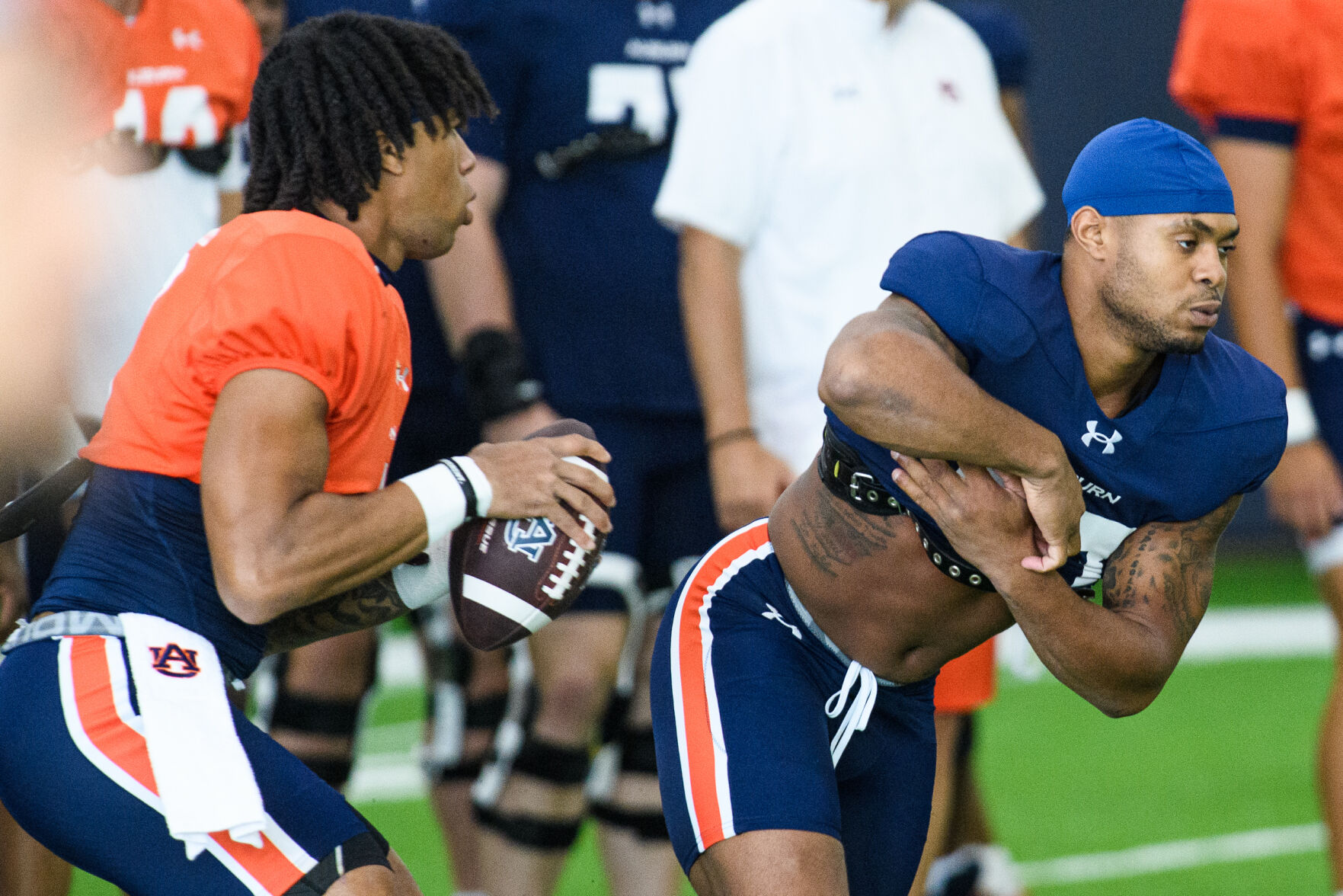 Auburn running back Jarquez Hunter back at practice at fall camp