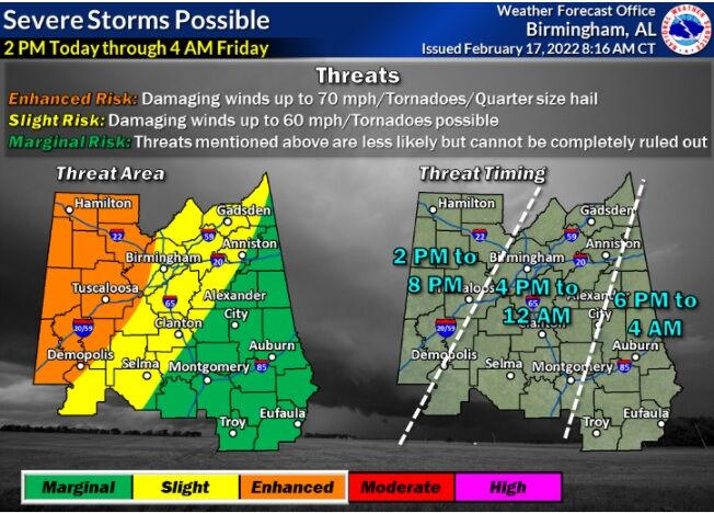 Stay prepared': Lee County under a wind advisory with a 'slight' chance for  a tornado watch