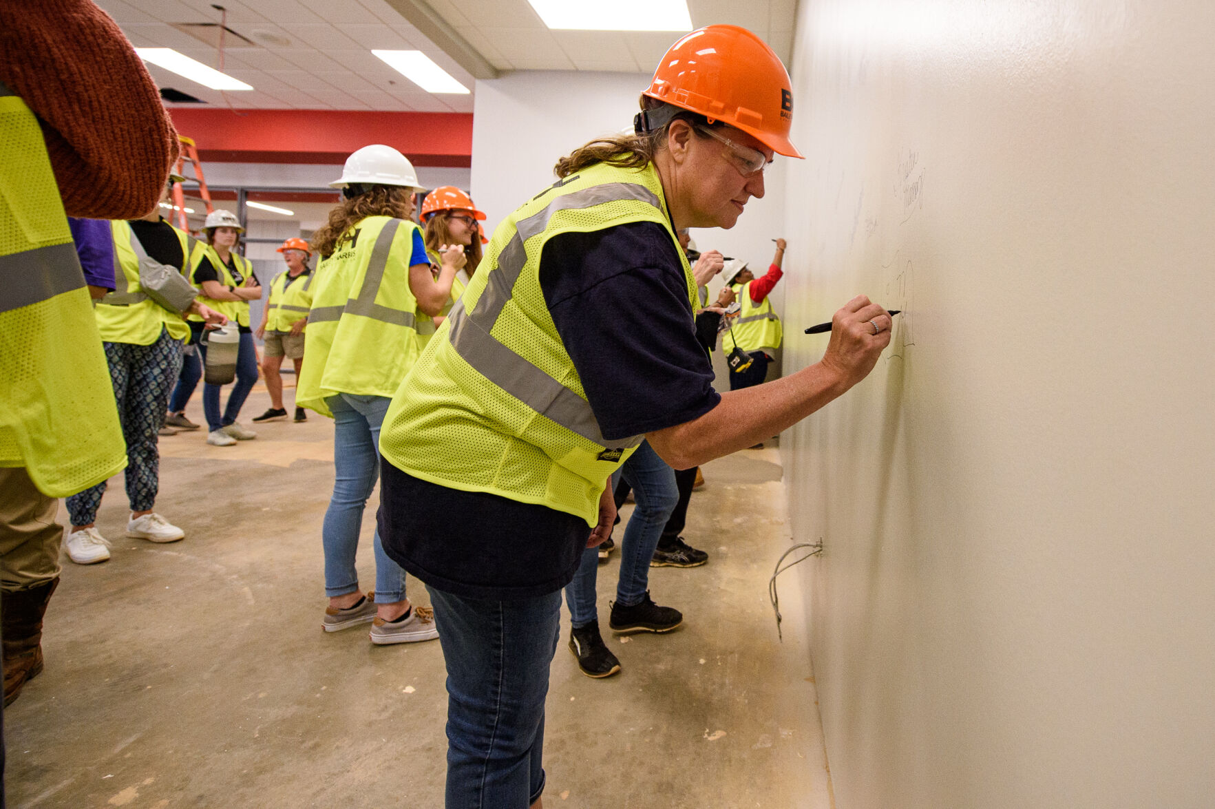 Opelika City Schools staff tours building of new sixth-grade Fox Run School