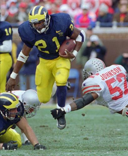 1995: Tim Biakabutuka rushes for career-high 313 yards as Michigan upsets Ohio State | Archives | oanow.com