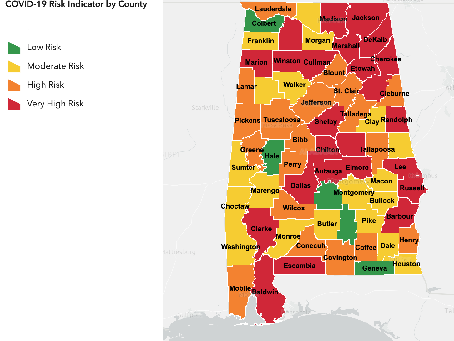 Map illustrates local COVID risks | Local News | oanow.com