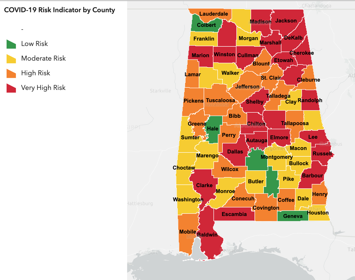 Map illustrates local COVID risks