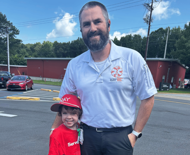 Paramedic reunites with 5-year-old patient he saved from drowning