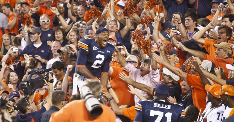 Cam Newton, Charles Barkley at Jordan-Hare Stadium for Auburn-Georgia