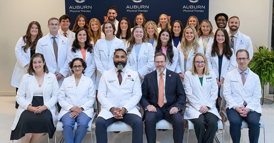 Auburn College of Education's inaugural Doctor of Physical Therapy cohort takes next step with White Coat Ceremony