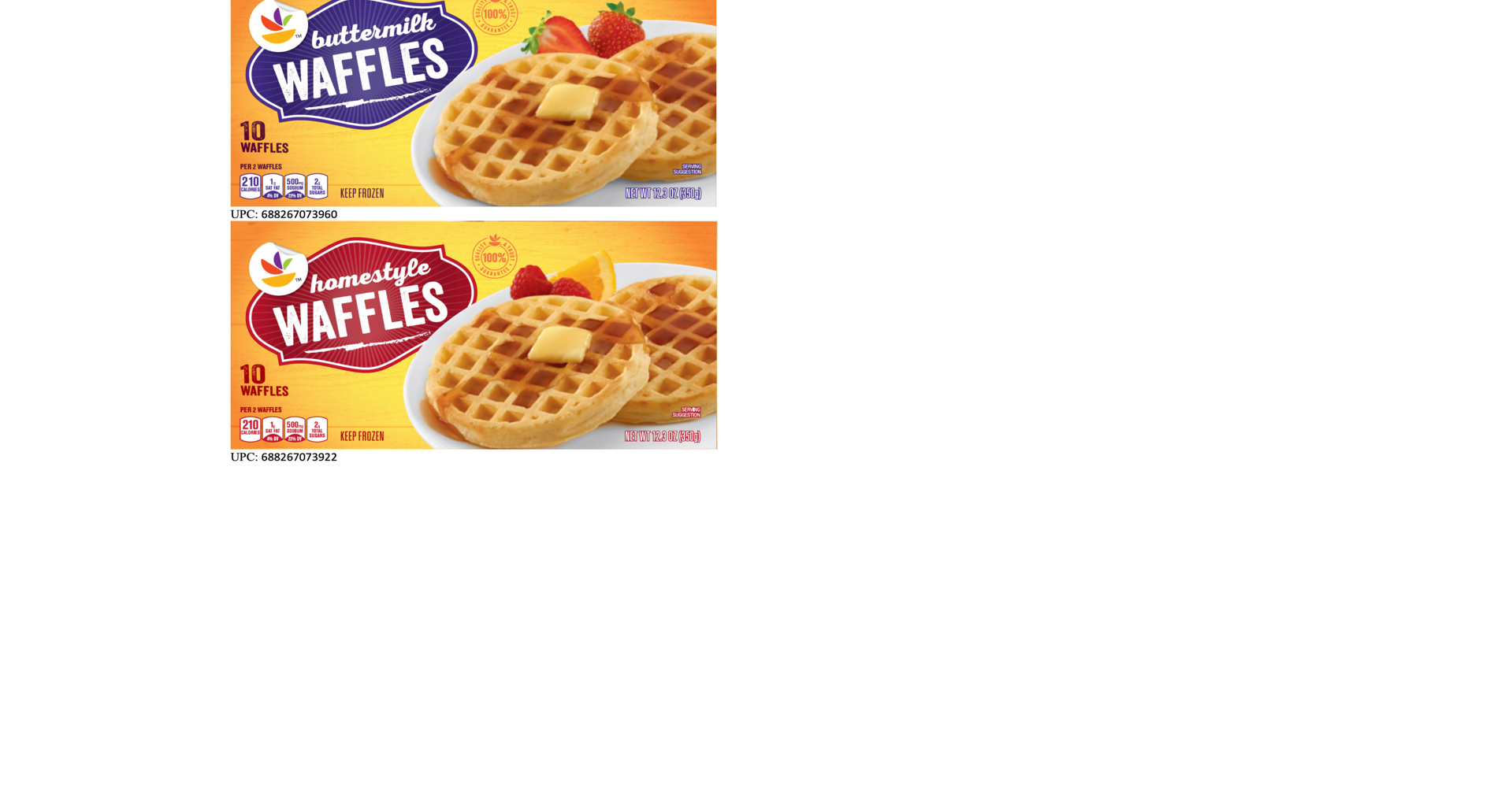 Listeriarelated frozen waffle recall expanded