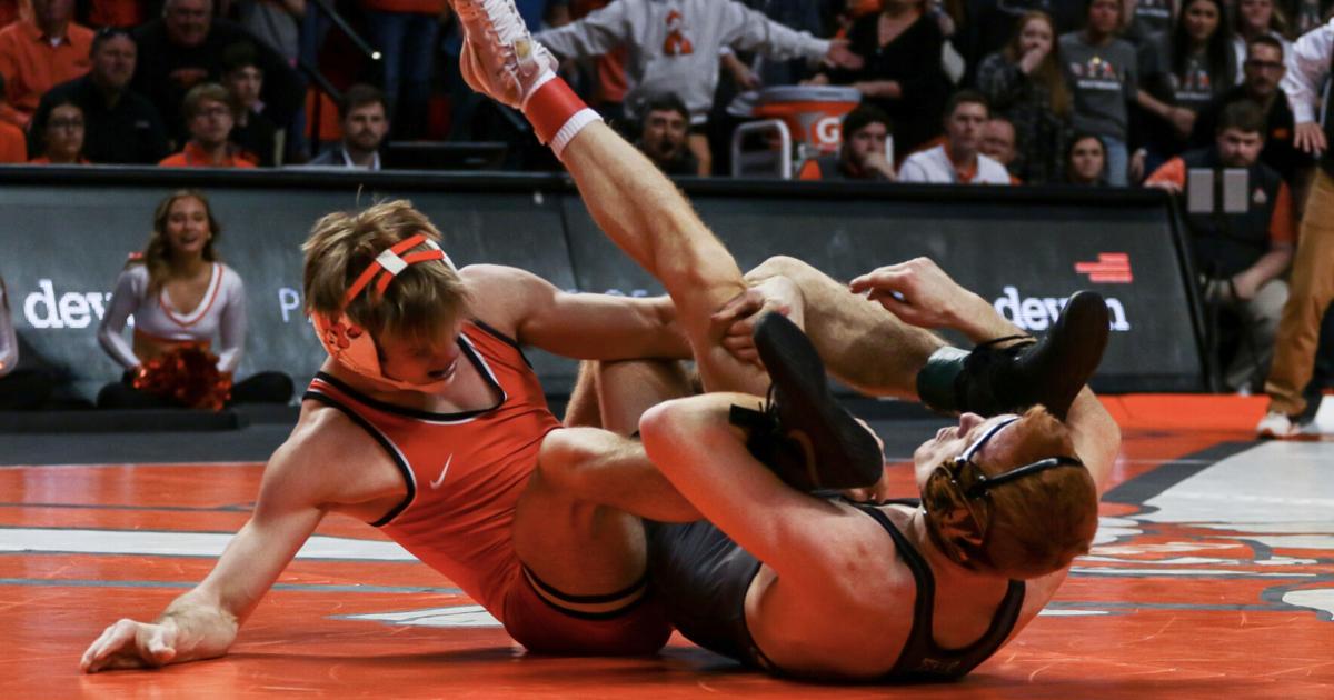 Cowboy wrestling OSU's win against No. 8 Missouri highlights
