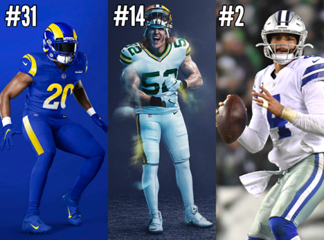 10 best nfl uniforms