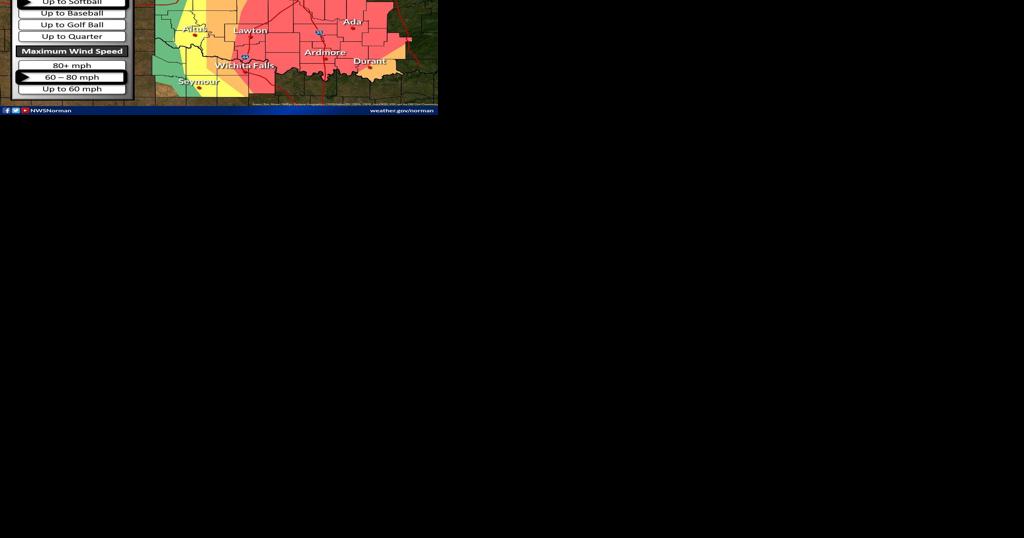 Potential severe weather for Central, Eastern Oklahoma on Monday with damaging wind, hail and tornado watch - Vimarsana News
