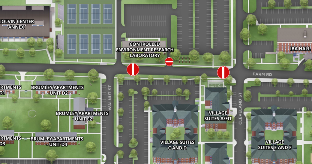 Farm Road closure