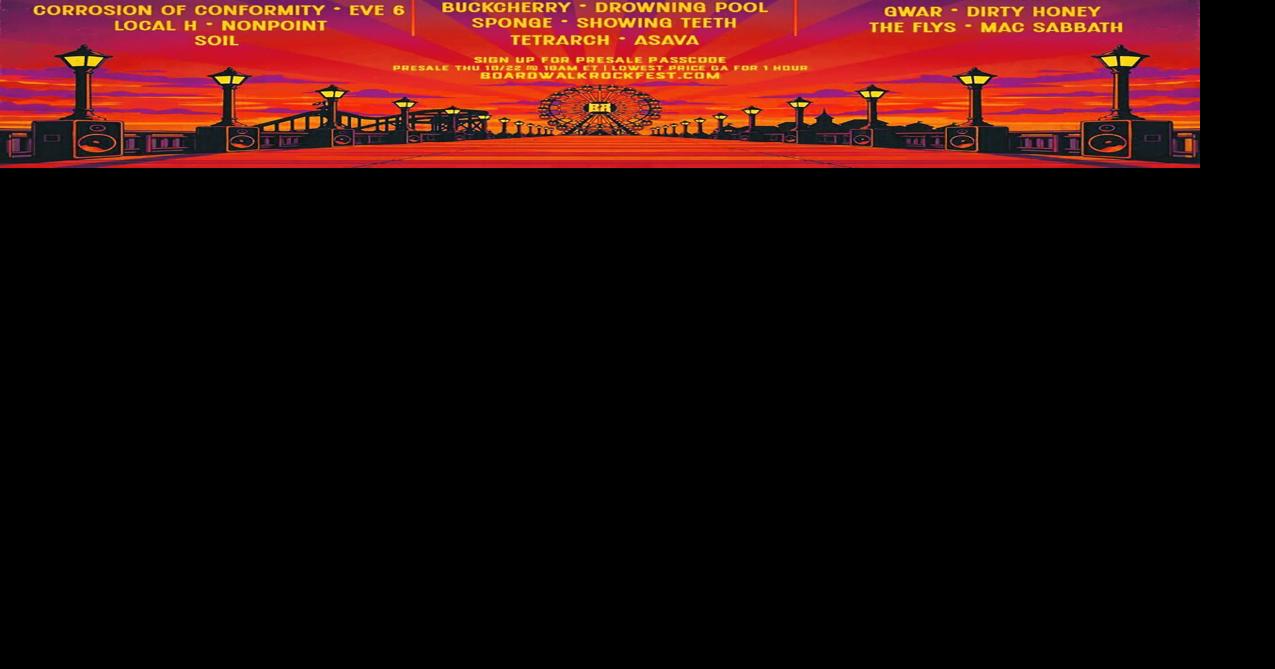 40-plus acts to take stage at Boardwalk Rock festival
